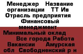 Менеджер › Название организации ­ ТТ-Ив › Отрасль предприятия ­ Финансовый менеджмент › Минимальный оклад ­ 35 000 - Все города Работа » Вакансии   . Амурская обл.,Свободненский р-н